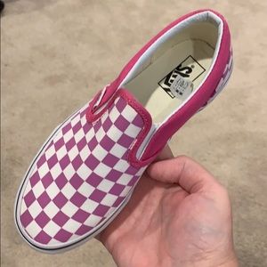 NIB Kids Raspberry Classic Slip-On Vans-Size 3